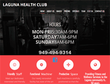 Tablet Screenshot of lagunahealthclub.com
